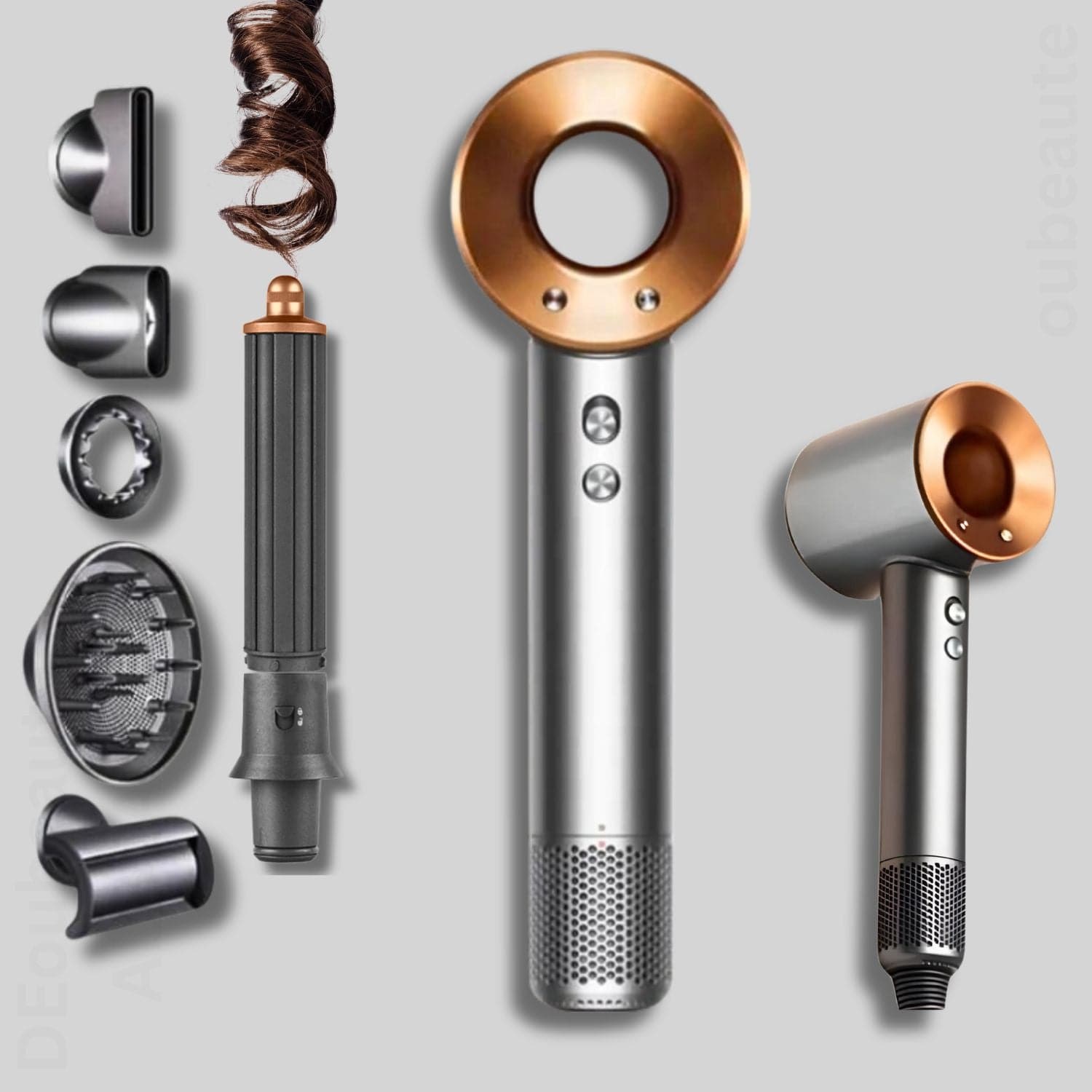 AirPro Flow-Haarstyler 6in1 - OUBEAUTÉ Nickel/Kupfer / AirPro 6in1 hairstyler flow airstyler