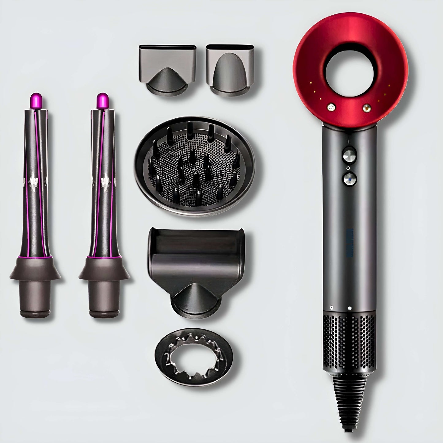 AirPro Flow-Haarstyler 6in1 - OUBEAUTÉ Rot / AirPro 6in1 hairstyler flow airstyler