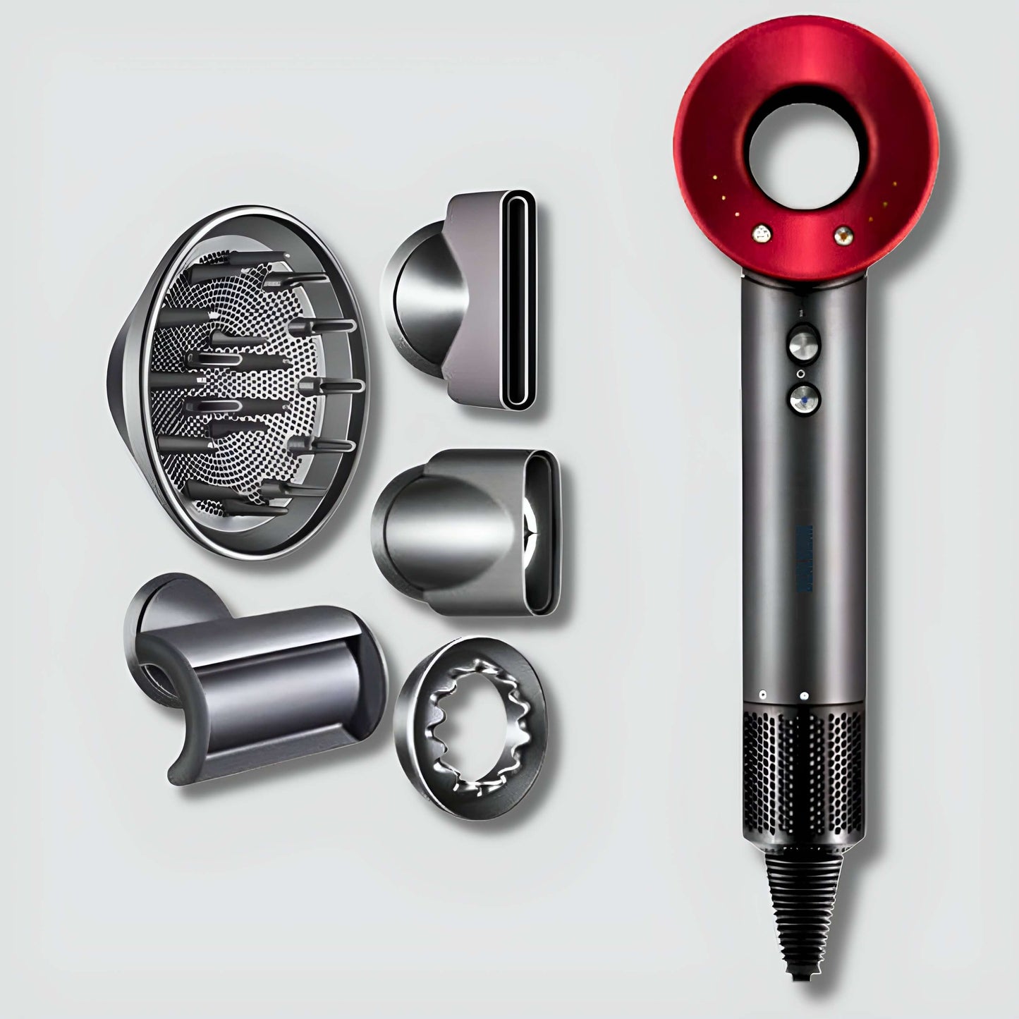 AirPro Flow-Haarstyler 6in1 - OUBEAUTÉ Rot / AirPro 5in1 hairstyler flow airstyler